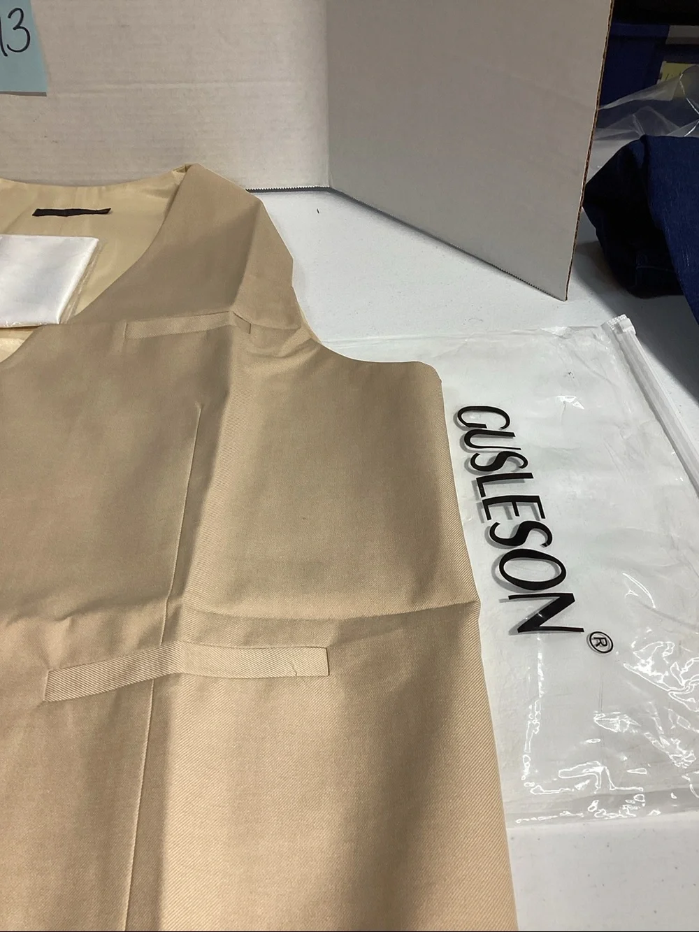 Men's Tan Dress Vest - Classic Tailored Waistcoat